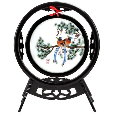 工美 苏绣双面绣花鸟(20双圆架)|一淘网优惠购