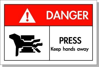 50个装英文安全标志 机械警示贴 设备警告标签