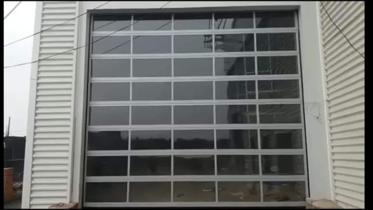 Aluminum Frame Transparent See Through Garage Door,Sectional Garage