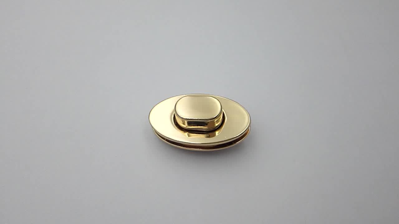 Custom Design Bag Hardware Oval Shape Twist Lock,Metal Lock For Handbag