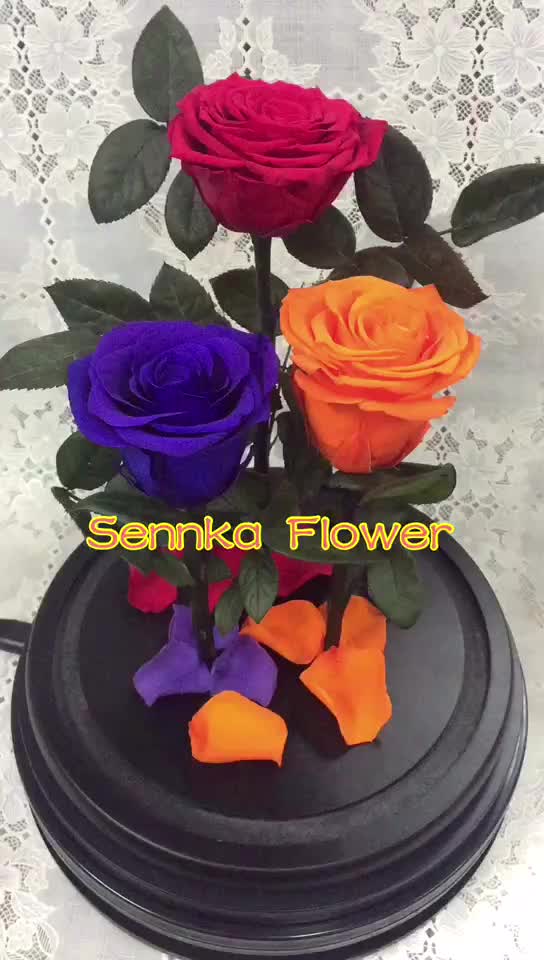 Wholesale Real Natural Preserved Roses Artificial Flower Eternal Big