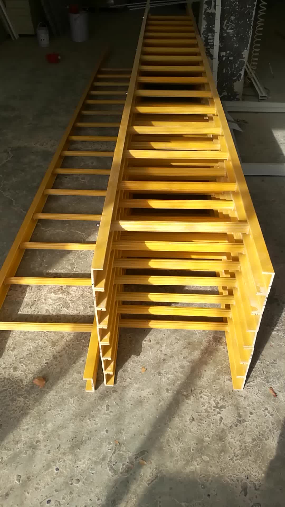 Pultruded Fiberglass Plastic Straight Ladder Frp Composite C Channel