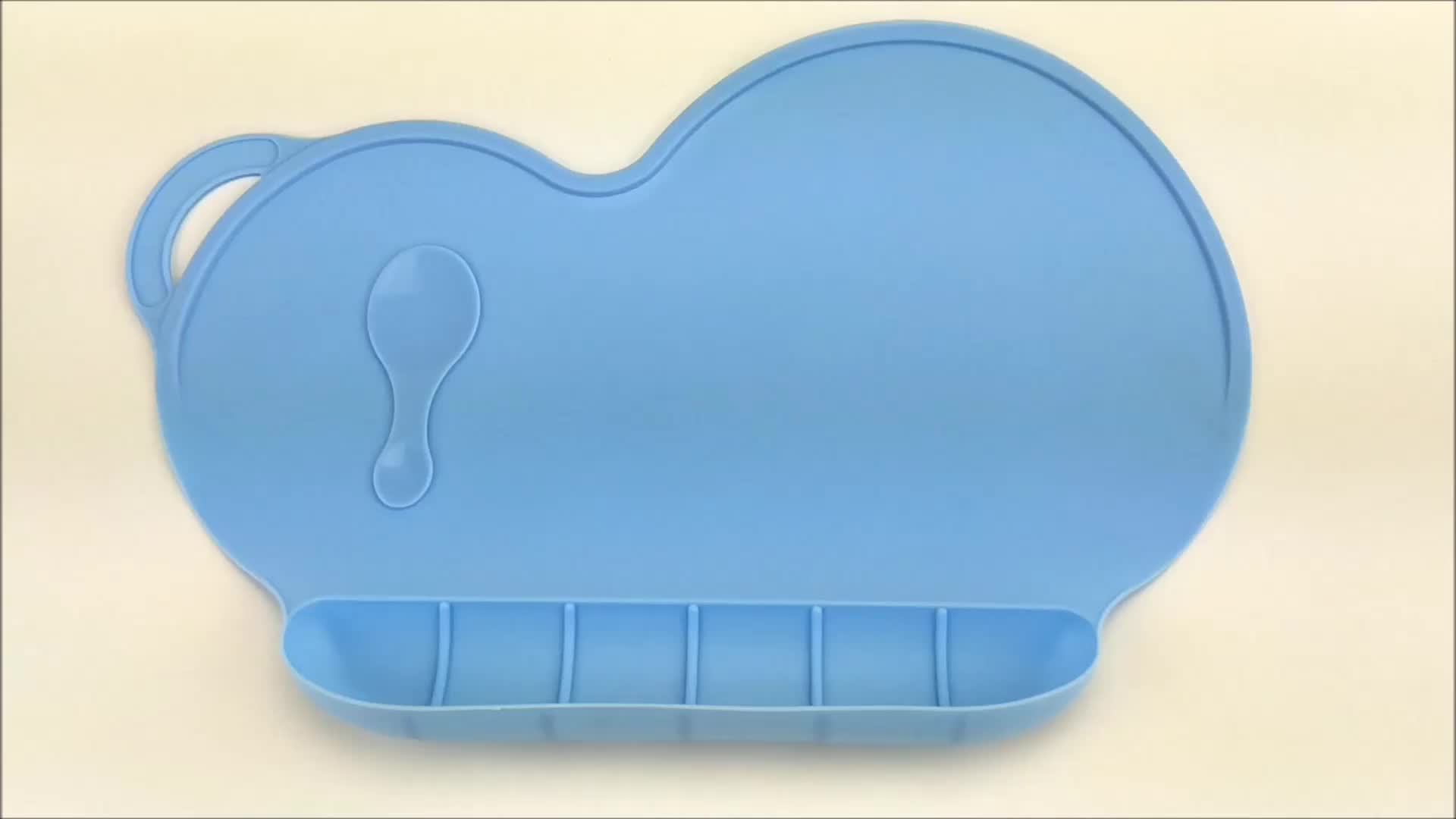 Onepiece Silicone Large Feeding Placemat For Kids Baby Feeding Mat