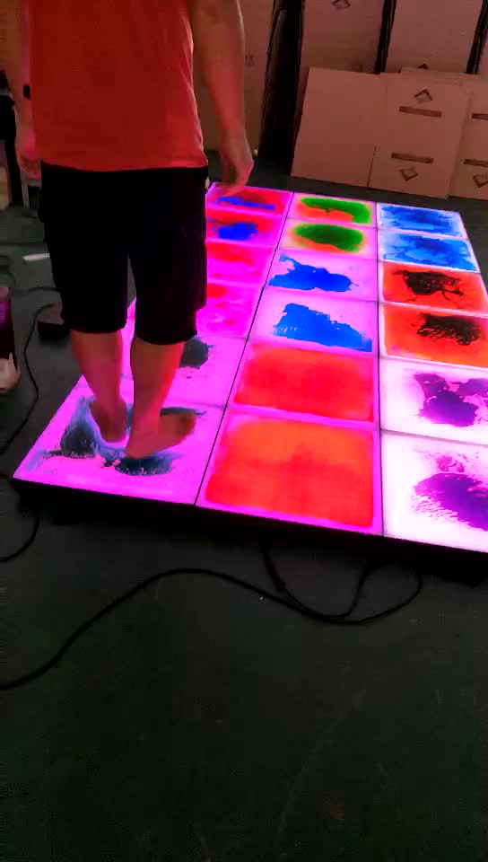 Custom Interactive 3d Liquid Color Changing Dance Floor Illuminated Led