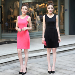 黑 <em>连衣裙</em>热销爆款|<em>粉色</em>黑领<em>连衣裙搭配</em>,黑连衣