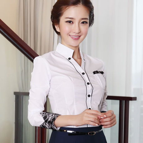 衣见钟情8813】秋装韩版OL<em>职业装女装衬衫</em>工