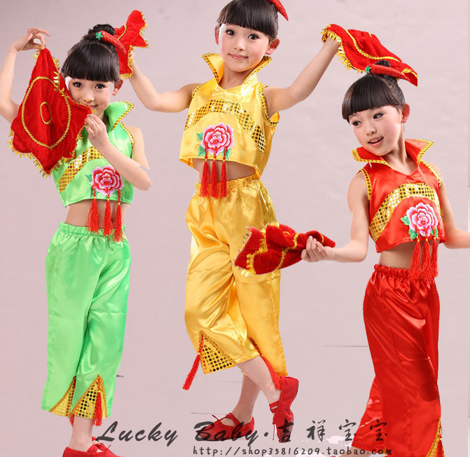 儿童<em>舞蹈</em>服 儿童表演服 女童 <em>民族</em>舞<em>辣妹子</em>舞六