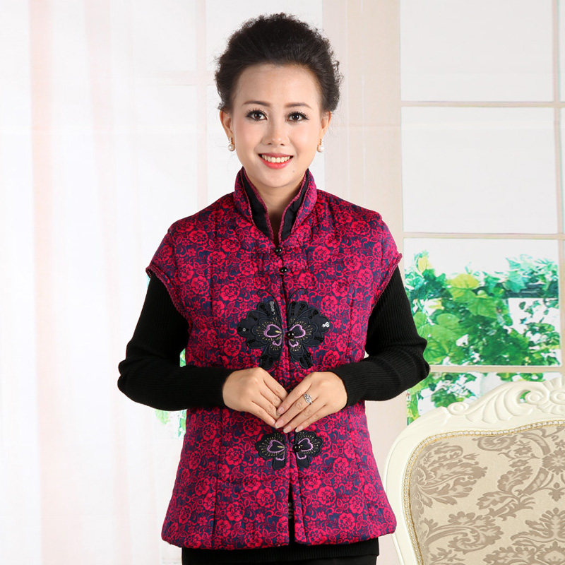 <em>中老年</em>秋装<em>女马甲</em>棉<em>背心</em> 2013新品妈妈装 老年