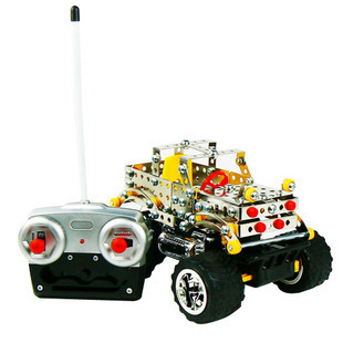 DIY遥控越野车组装玩具车 儿童金属拼装遥控车