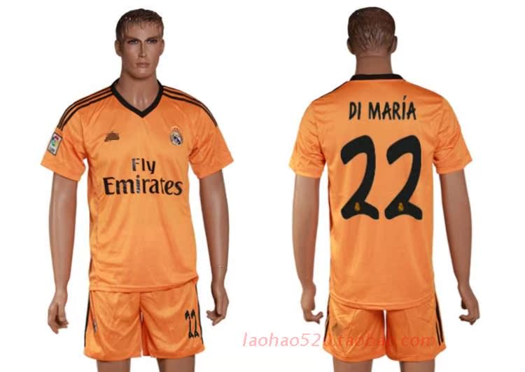 13-14皇家马德里第二客场球衣 橙色足球服队服