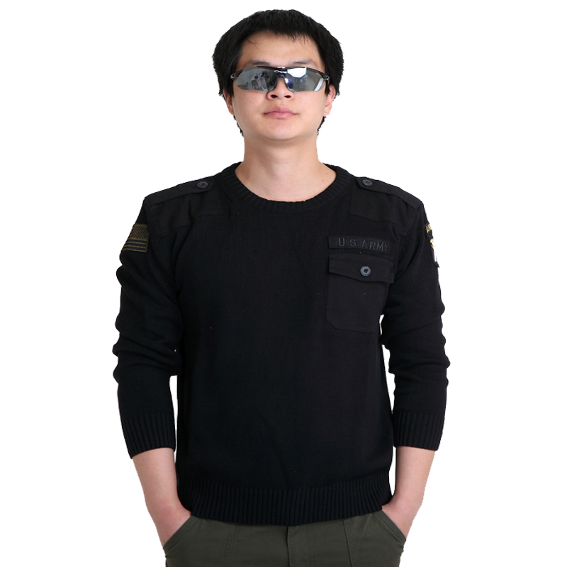 101空降师长袖男特种兵毛衣 美军军装毛衣 迷