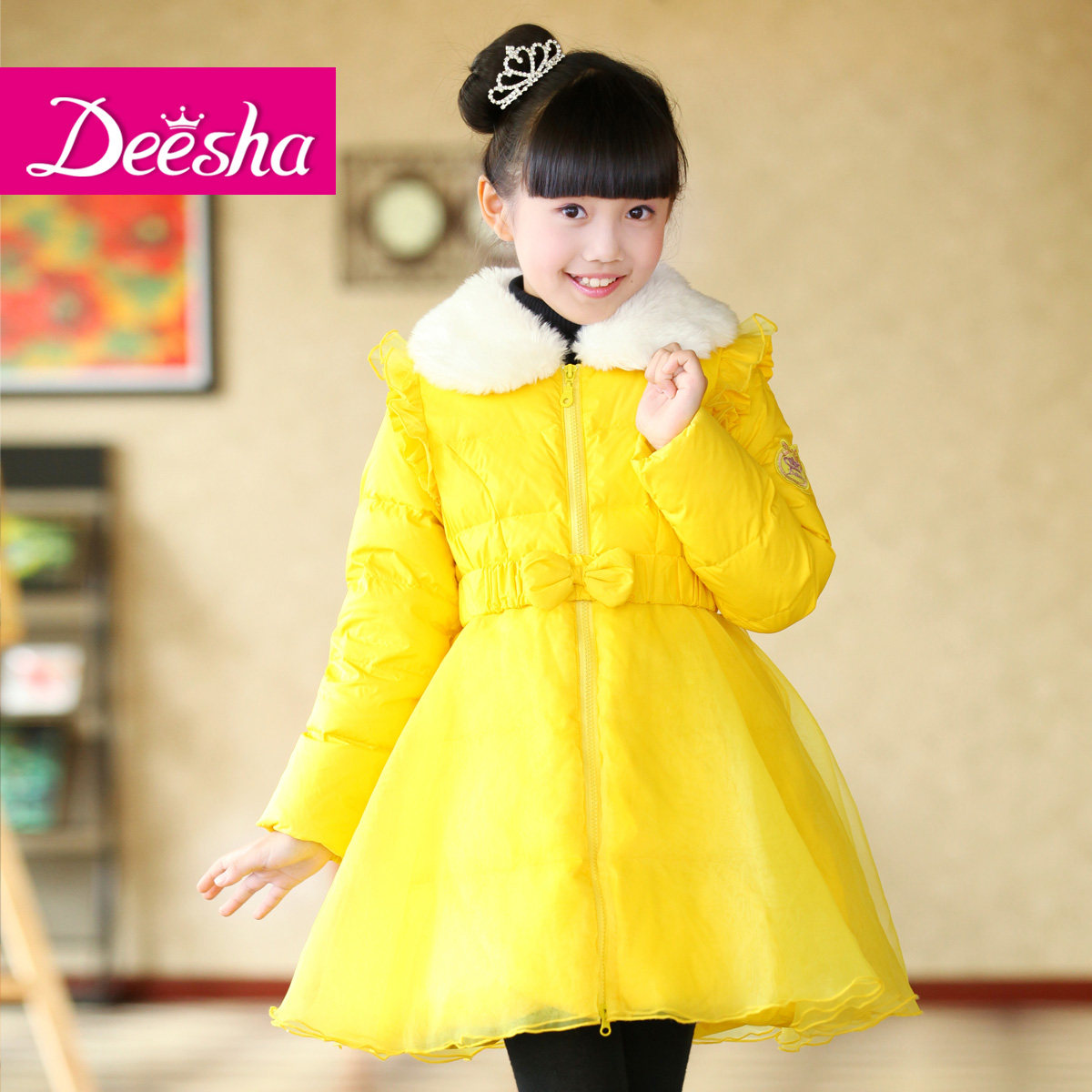 <em>笛莎</em>童装<em>女童</em>冬装2013新款中大童<em>衣服</em>公主羽