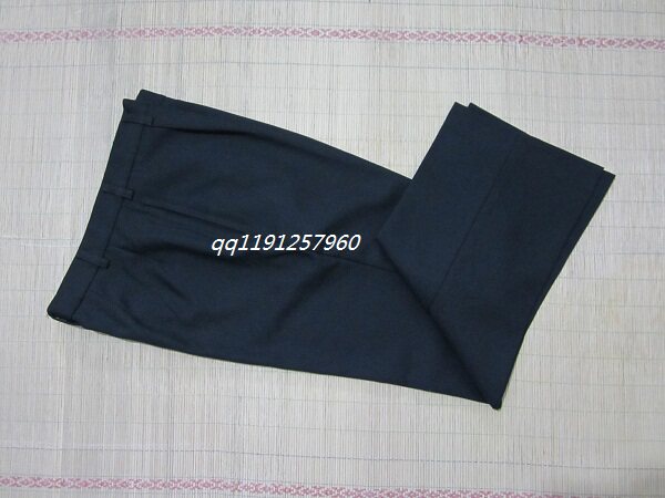 <em>马裤呢</em>冬裤 <em>藏青色</em>毛料<em>中山装</em>冬常服裤子 三七