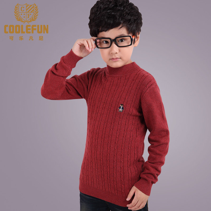 新款<em>男童</em>高领<em>毛衣</em>秋冬童装男儿童<em>毛衣针织</em>衫全