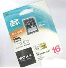索尼SONY SD卡 SDHC 16G存储卡SD class4