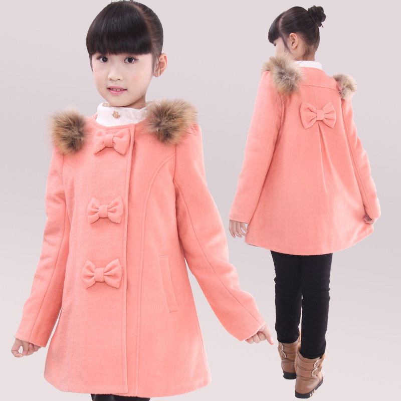 加厚童装冬季大童<em>女装儿童</em>呢大衣女大童<em>外套</em>2