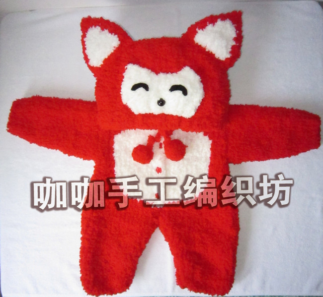 成品 阿狸 连体服纯手工<em>编织</em> <em>绒绒线</em> <em>儿童</em>宝宝毛