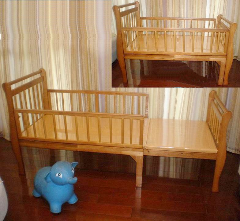 升级版硕士151S婴儿床儿童床实木桃花心木多