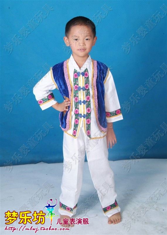 幼儿园云南少数民族演出服装\/儿童白族舞蹈服