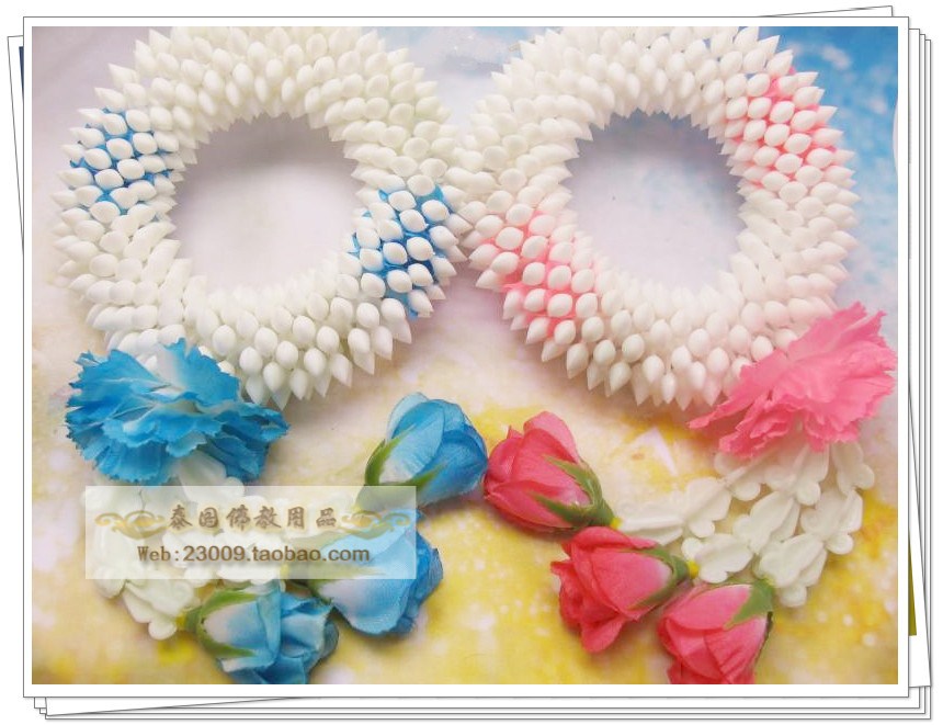 泰国供奉花环花串 礼佛还愿古曼花环 佛牌供奉