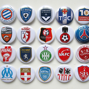 法甲队徽队标胸章徽章 球迷用品足球周边礼品