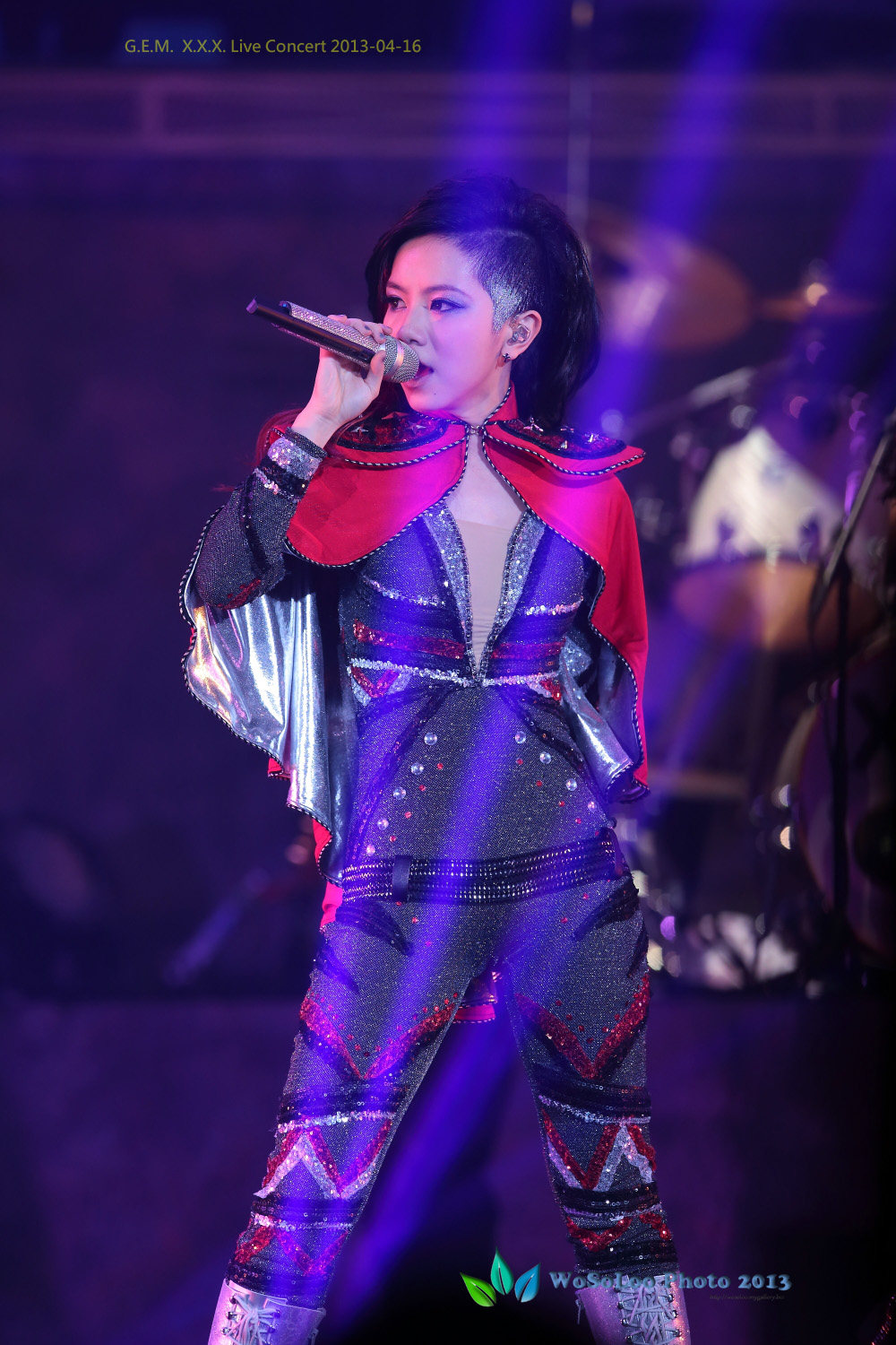 2014邓紫棋 时尚<em>女歌手</em> 明星同款<em>演出服</em> 拼接 