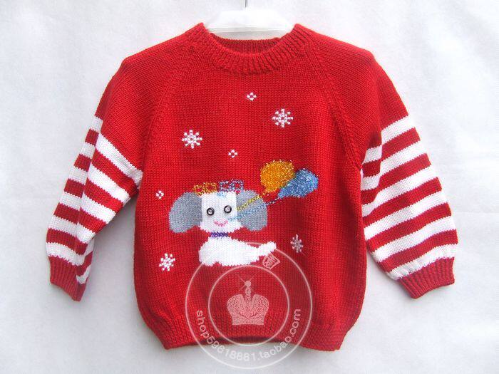 Q006#手工编织女宝宝<em>纯羊毛</em>线衣<em>毛衣</em>婴幼儿线