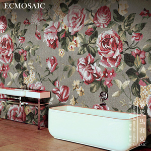 美式田园花卉墙纸墙贴客厅沙发艺术背景墙装饰