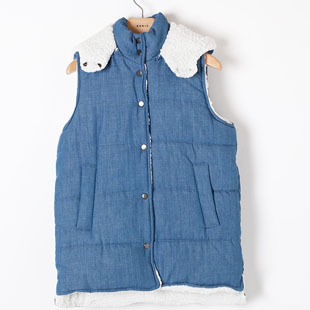 【xiaoqingqing277】牛仔<em>女士羊羔绒</em>棉<em>马甲</em>女