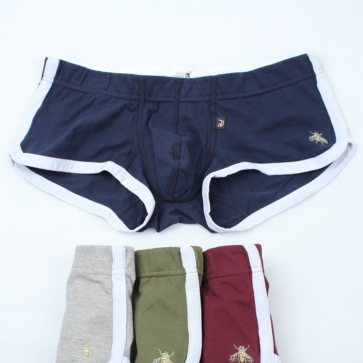 <em>男士</em>纯棉简约<em>平角内裤</em>帅哥性感运动休闲居家低