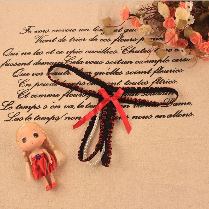 丁字裤<em>女士</em>性感<em>内裤</em>低腰透明<em>珠子</em>下开口诱惑可