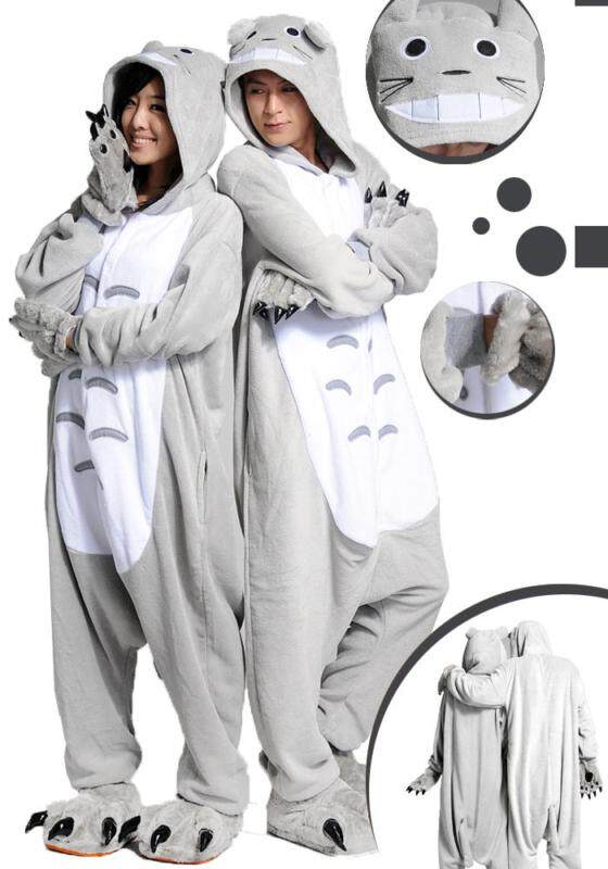 Kigurumi情侣龙猫动物<em>连体睡衣爱情公寓同款</em>男