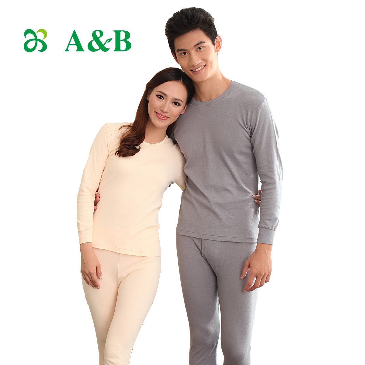 AB内衣专柜正品 全棉圆领情侣打底<em>秋衣秋裤</em> 男