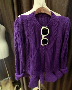 <em>毛衣搭配</em>_韩国代购秋冬女装新款小香风麻花针