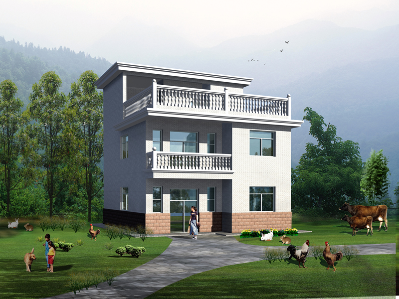 新农村自建房屋设计图纸别墅设计图CAD设计