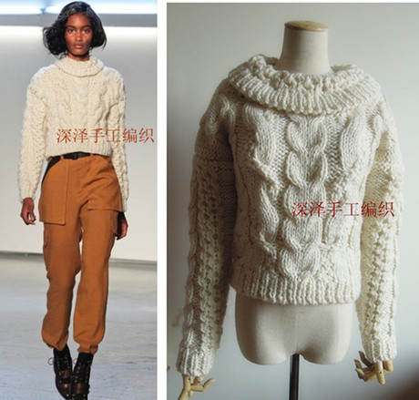 ind】深泽 纯手工编织rodarte2012年同款<em>宽松超</em>