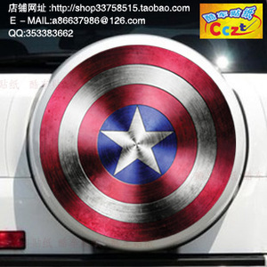 美国队长车贴丰田RAV4福特翼博永原A380后备