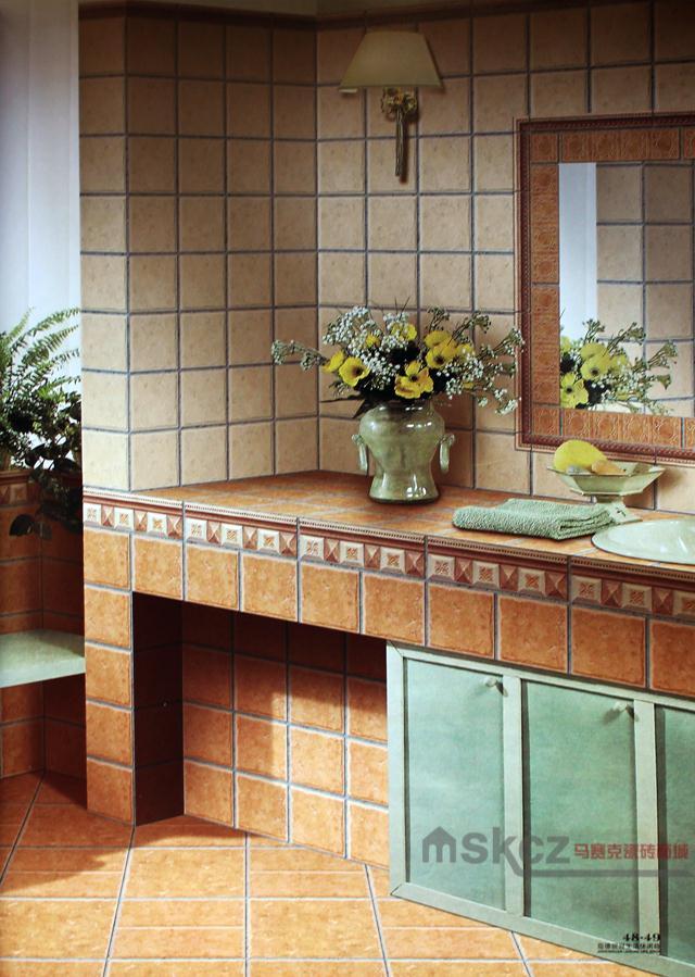 田园风格仿古砖 厨房砖 卫生间瓷砖 茄德妮冠仿