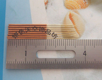 99足金针灸针 细纯金质针 毫针半分针 平柄针 