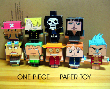 日本风靡动漫 海贼王角色人物全套 纸盒版/3d立体纸模型diy 手工