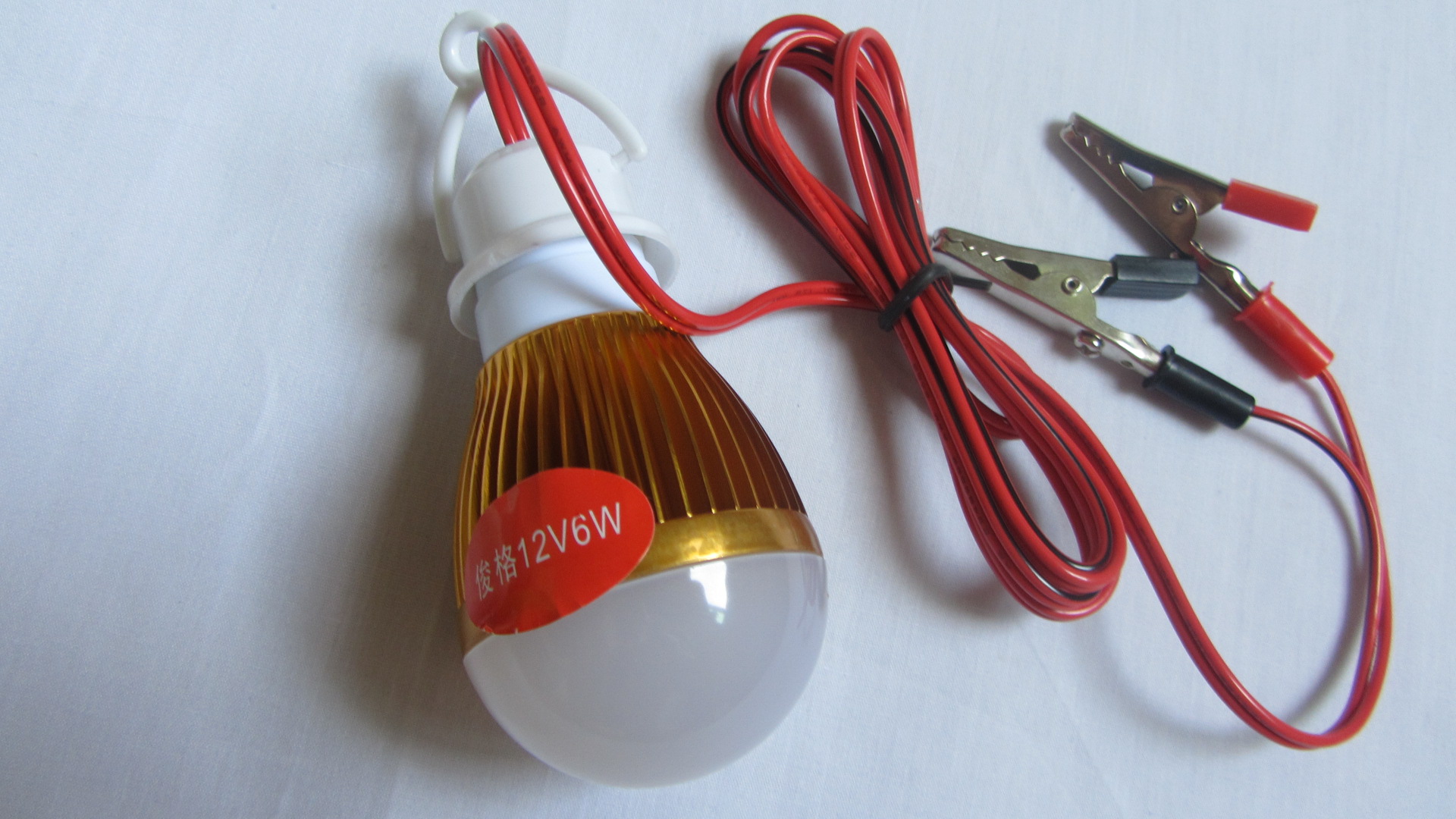 12v 节能灯泡 电瓶直流LED小夜灯 蓄电池led球