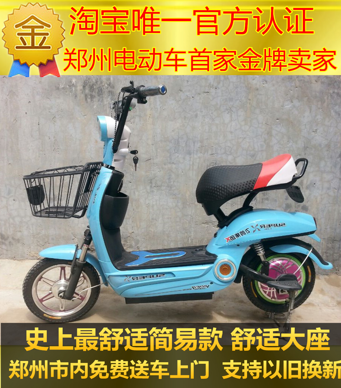 小胡车行飞鸽集团摩卡郑州电动车简易款女士迷