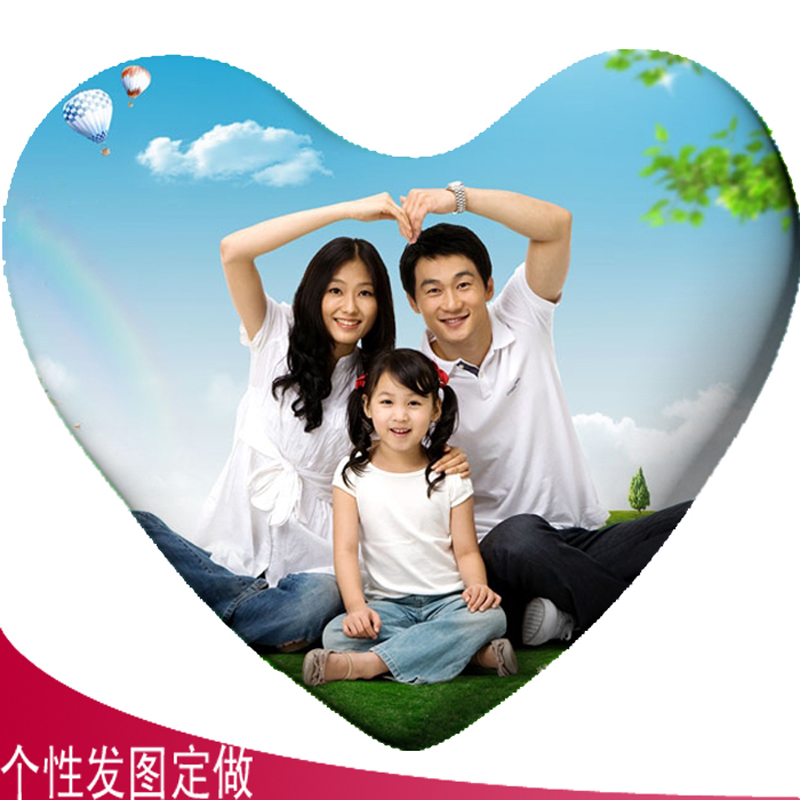 包邮diy心形抱枕来图定做照片爱心靠枕 创意情侣生日礼物车用靠垫|msdalam kategori rumah Fabrik, bantal/bantal - dari Buy2taobao.com untuk memberikan perkhidmatan ejen Taobao profesional membeli