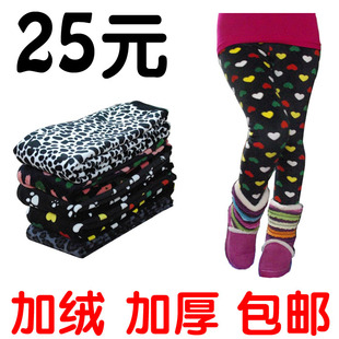  女童打底裤秋冬款儿童打底裤女宝宝纯棉靴裤子女童加绒加厚打底裤
