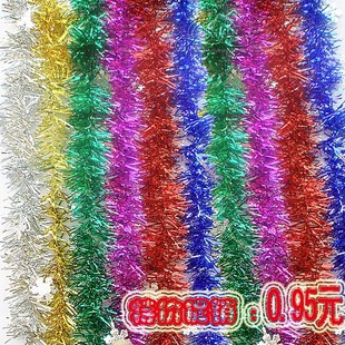  圣诞节装饰彩条拉花彩带 圣诞树毛条挂件 婚庆喜庆活动场景布置