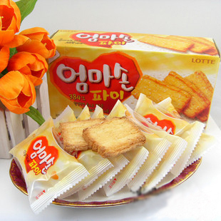  韩国进口 韩国LOTTE乐天 妈妈手派饼干 妈妈的味道 140g一盒
