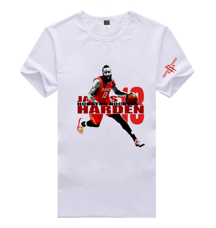 印衣人 篮球短袖T恤 詹姆斯哈登火箭队Q版球衣