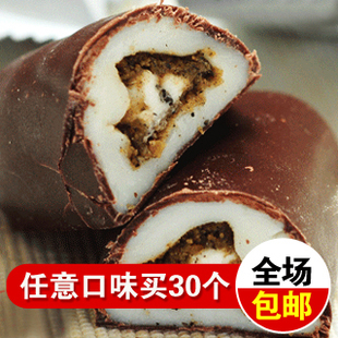  台湾雪之恋麻薯与巧克力的完美结合 纯糬巧合棒不甜超Q芝麻牛奶味