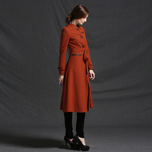  春季新款女装原创个性立领简约塑型修身中长薄风衣FY-906