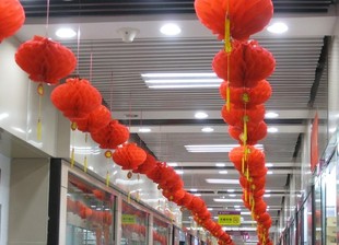  婚庆节日装饰用品批发塑料纸灯笼小灯笼油纸灯笼批发新年拉喜拉福